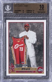 2003-04 Topps #221 LeBron James Rookie Card - BGS PRISTINE 10